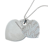 ティファニー ノーツ ダブルハート ネックレス SV925 シルバー レディース TIFFANY&Co. 【中古】